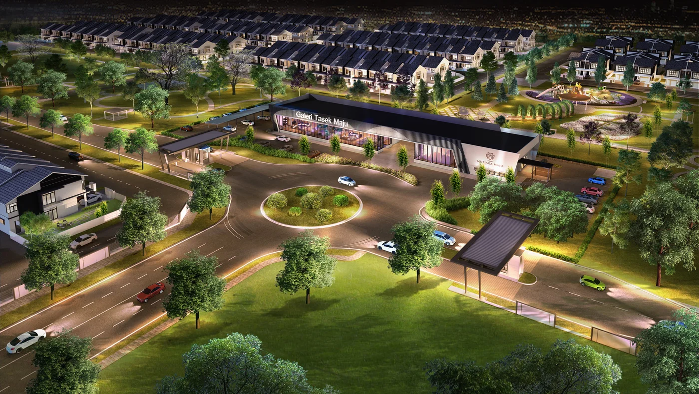Aerial masterplan view of Taman Mutiara Maju garden township
